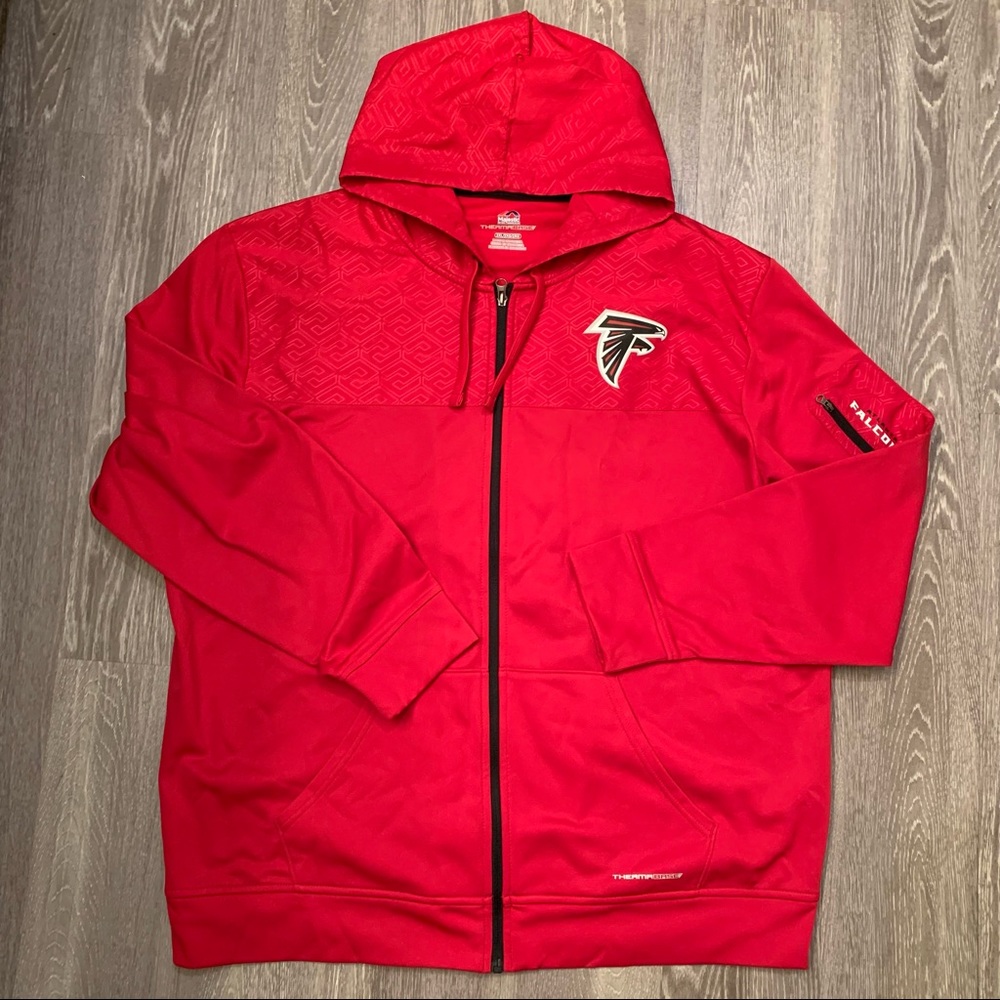 Atlanta Falcons NFL Majestic Therma Base Full-Zip Hoodie Men's Size 2XL